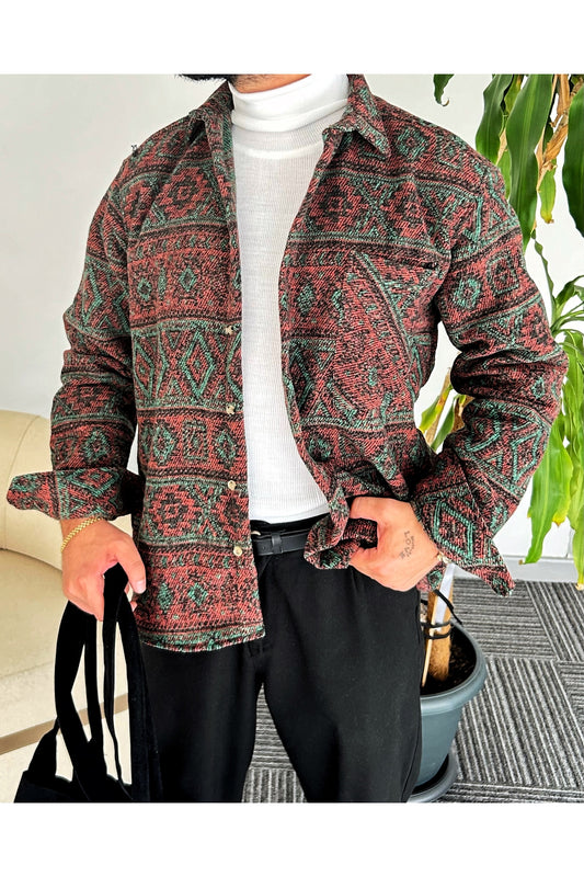 Erkek Oversize Gömlek Yaka Gömlek