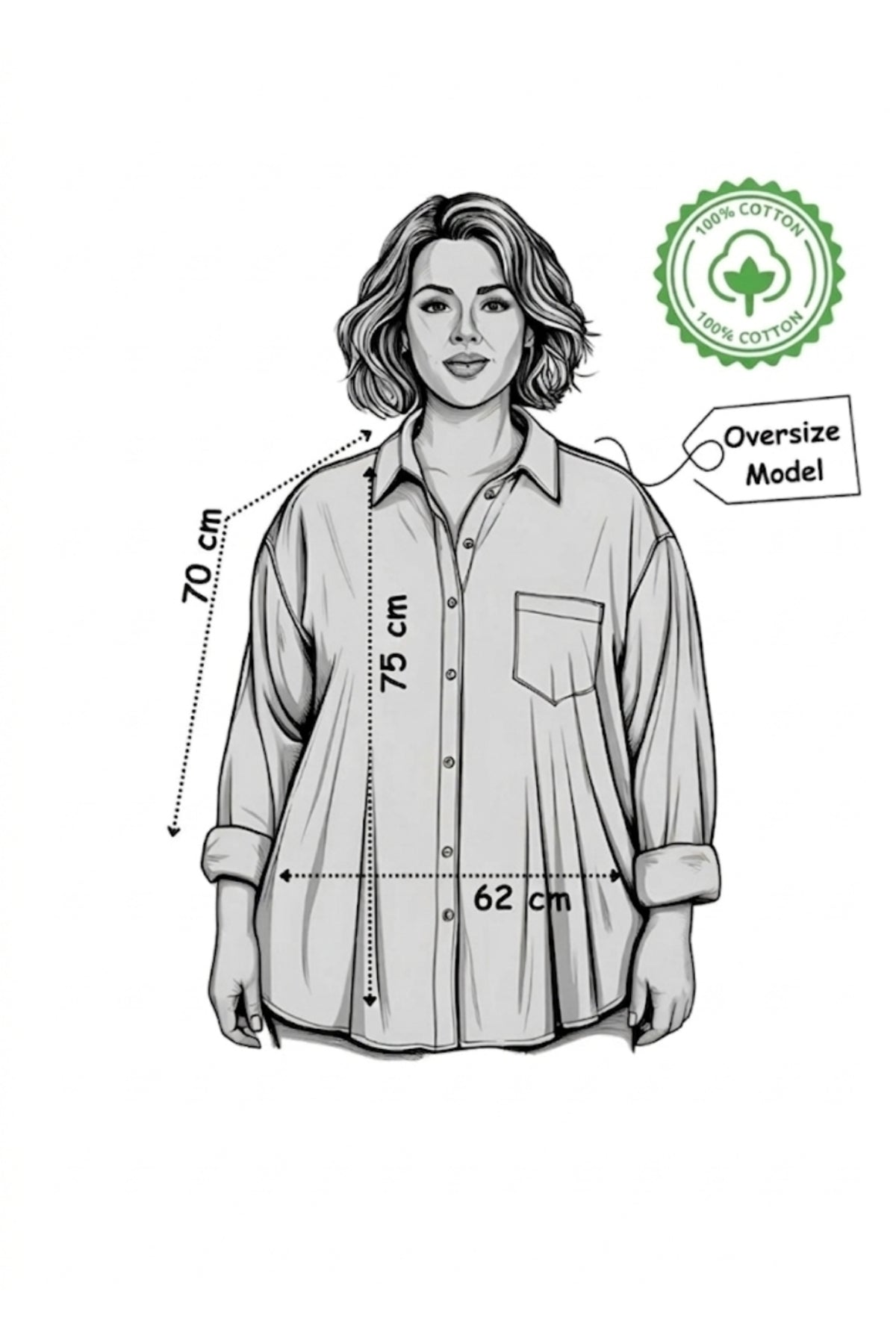 Kadın beyaz Keten Gömlek Yazlık Oversize Gömlek Yeni Sezon